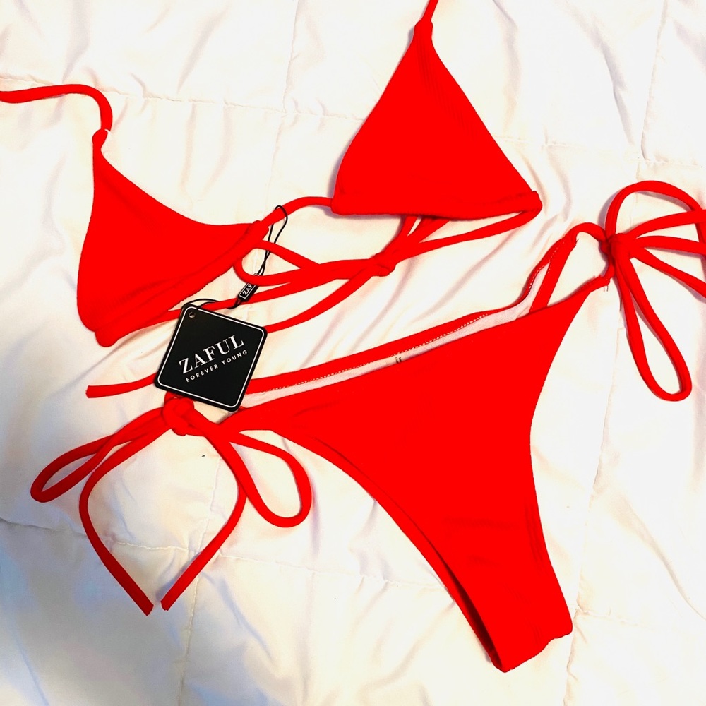Zaful red cheeky bikini